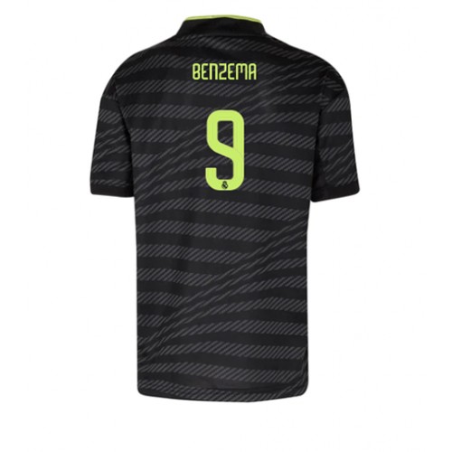 Real Madrid Karim Benzema #9 Tredjedrakt 2022-23 Kortermet Real Madrid Karim Benzema #9 Tredjedrakt 2022-23 Kortermet